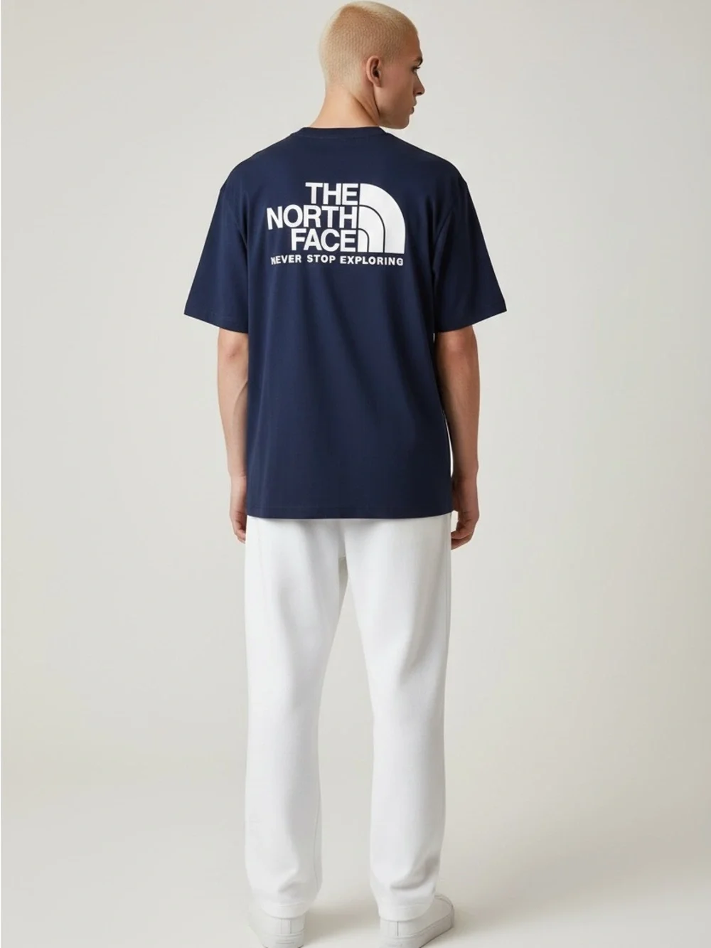 The North Face Men’s Navy Short Sleeve Logo Tee- Small